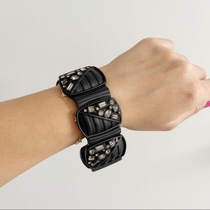 Chunky metal black bracelet